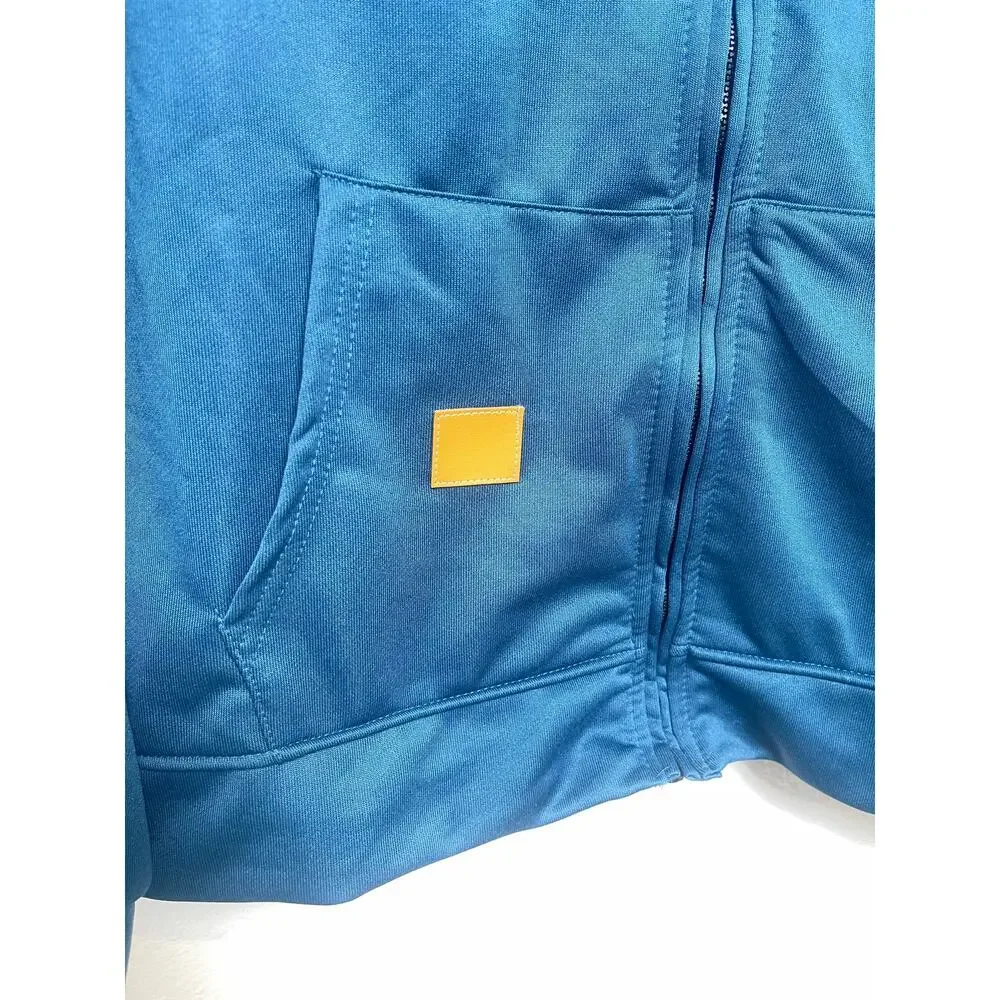 Carhartt Full Zip Hooded Jacket Blue Workwear Utility Performance Pocket Mens XL